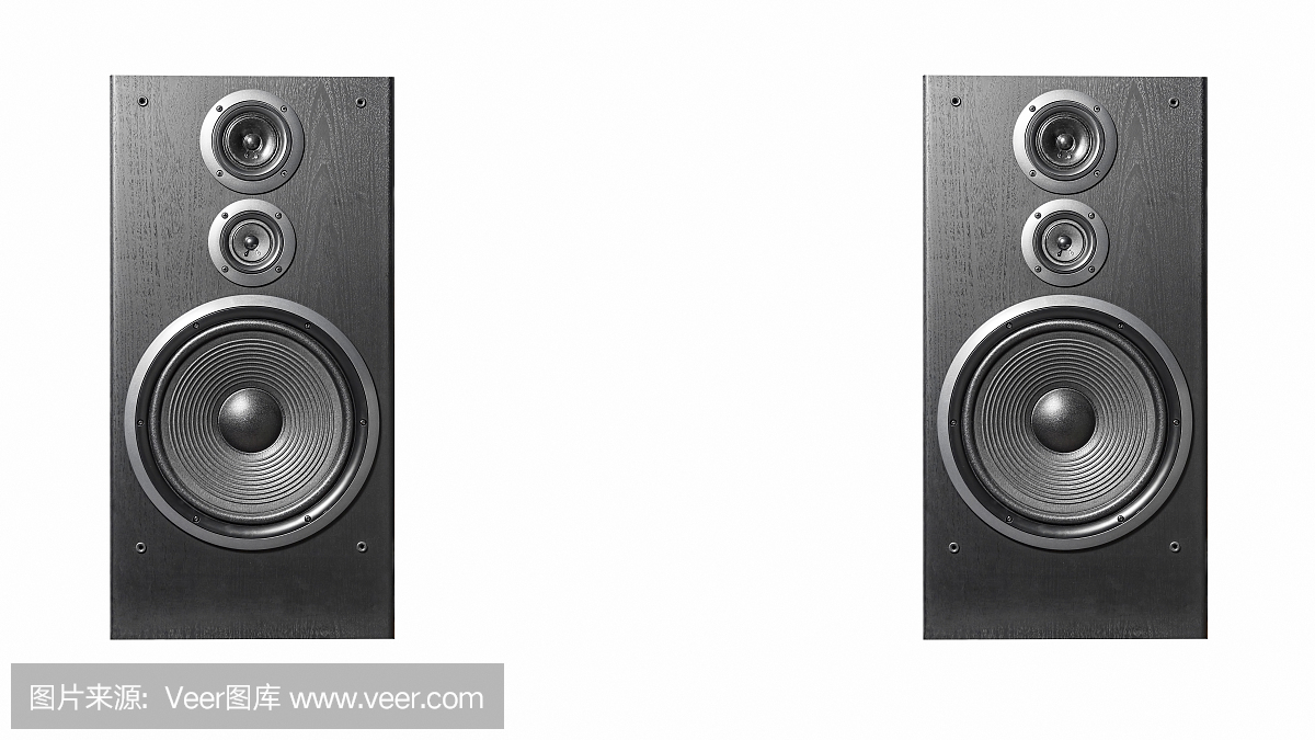 近距離播放高保真黑色揚(yáng)聲器。專業(yè)音響設(shè)備